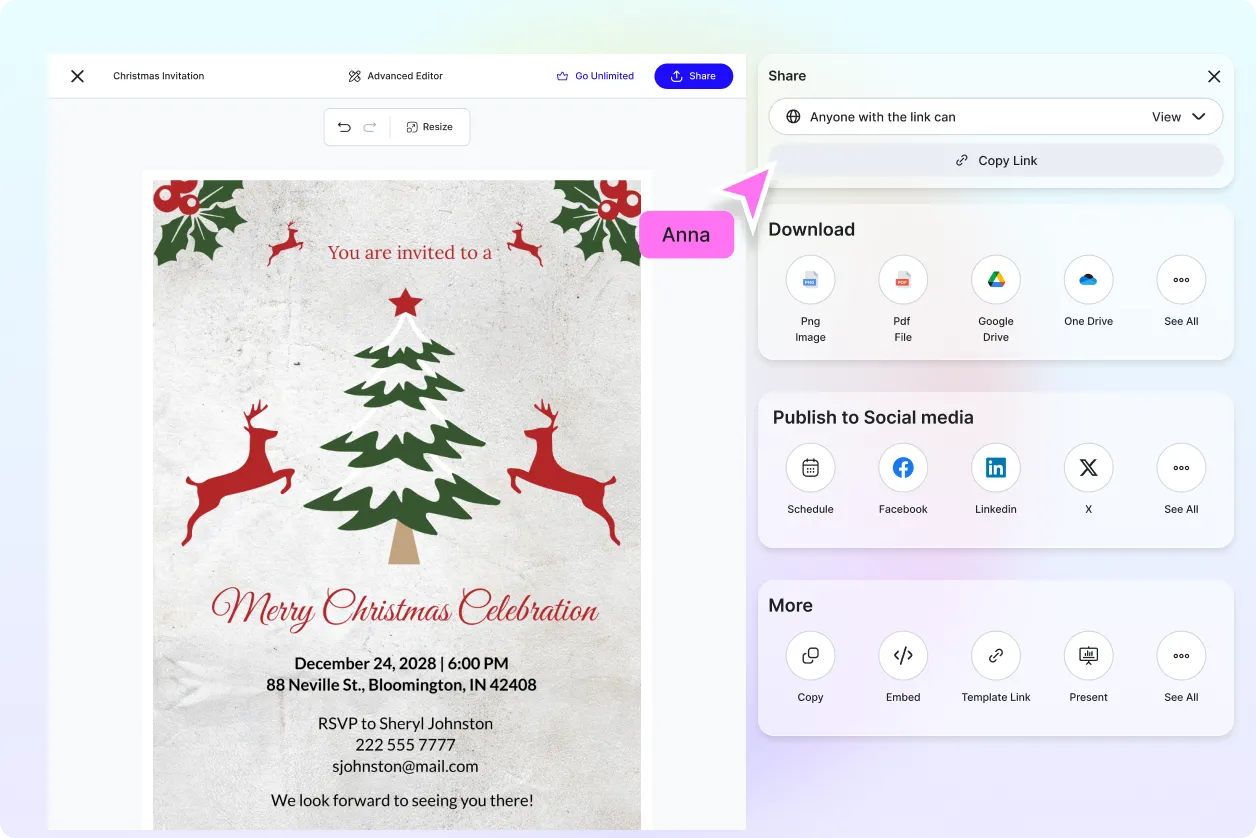 Free AI Christmas Invitation Generator, Free Online Invitation Maker